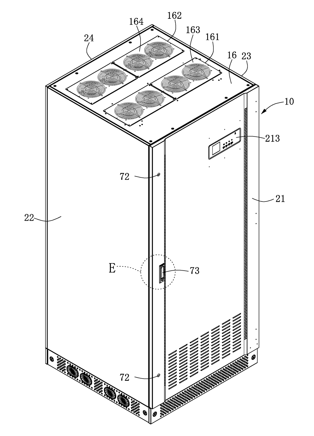 Chassis structure for industrial uninterruptible power supply system