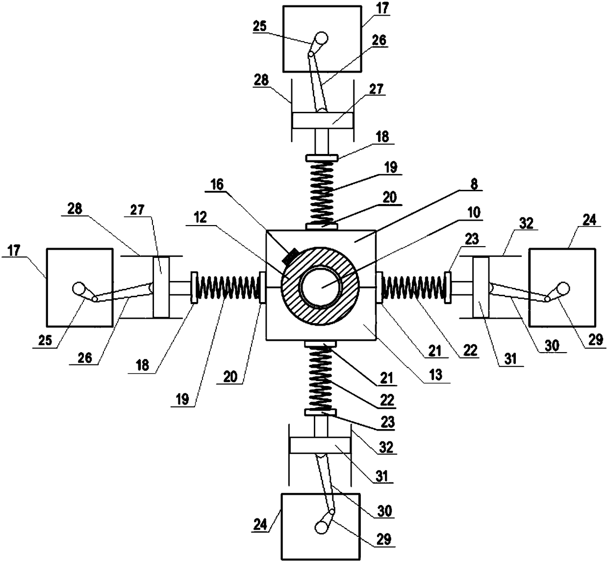 Rolling bearing performance testing device capable of applying radial alternating load based on crank connecting rod