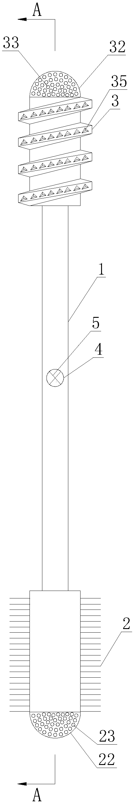 Anal fistula wall tissue scraping and cleaning device