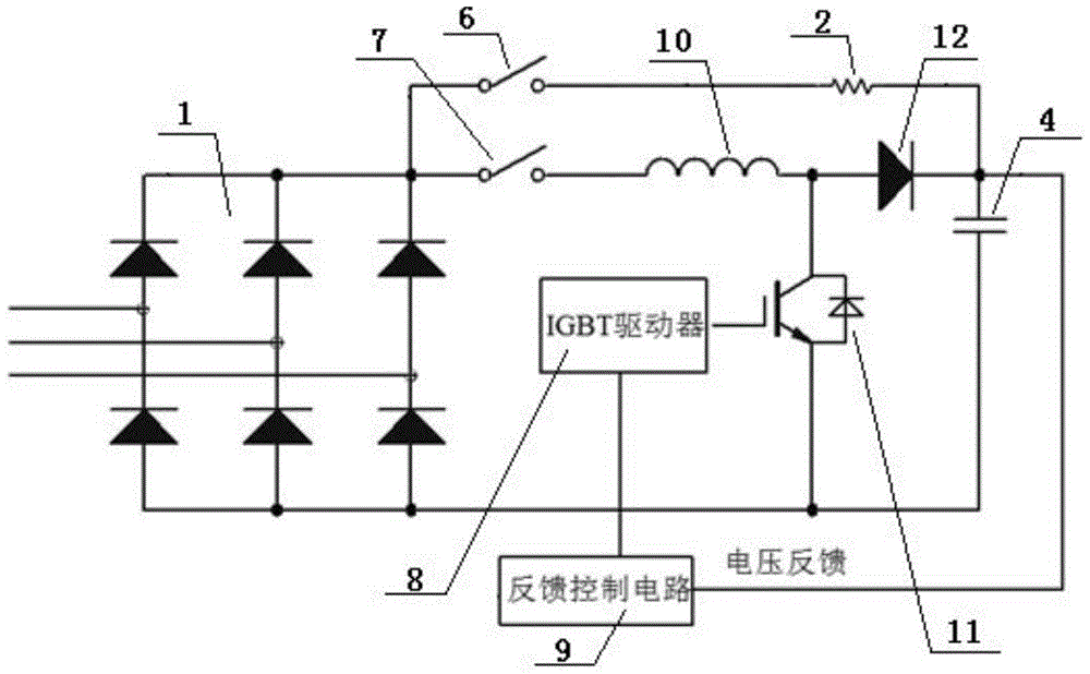 A charging method and charging circuit for a pulse xenon lamp power supply energy storage capacitor