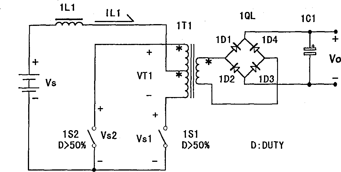 Zero-voltage switch insoalting transformer with fixed transmission ratio