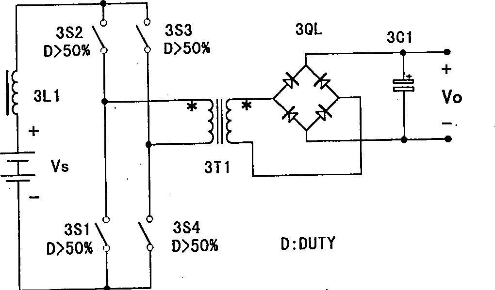 Zero-voltage switch insoalting transformer with fixed transmission ratio