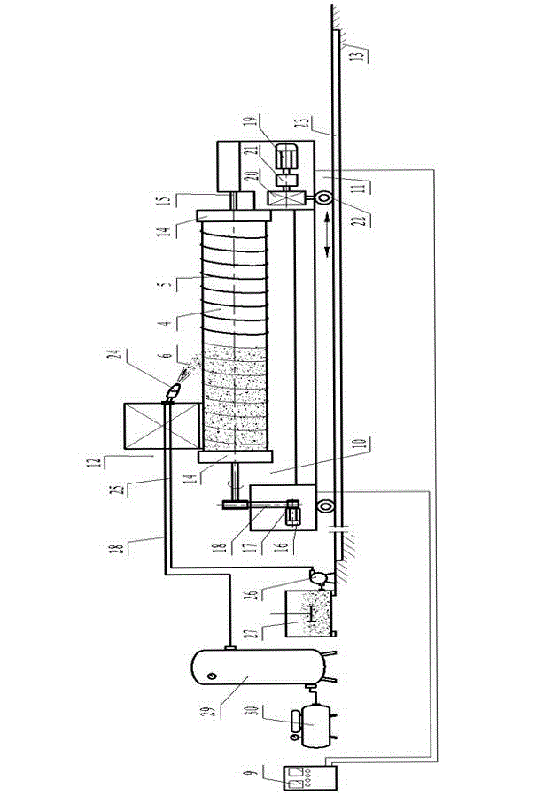 Method and device for producing prestressed concrete cylinder pipe by surfactant