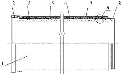 Method and device for producing prestressed concrete cylinder pipe by surfactant