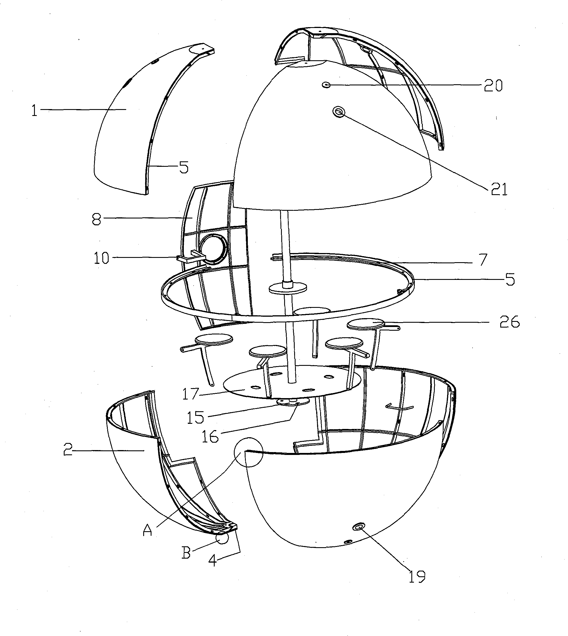 Closed type detachable active protected rescue capsule