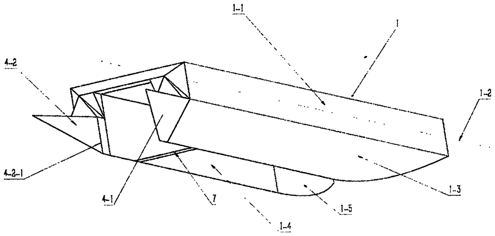 A low energy consumption catamaran structure