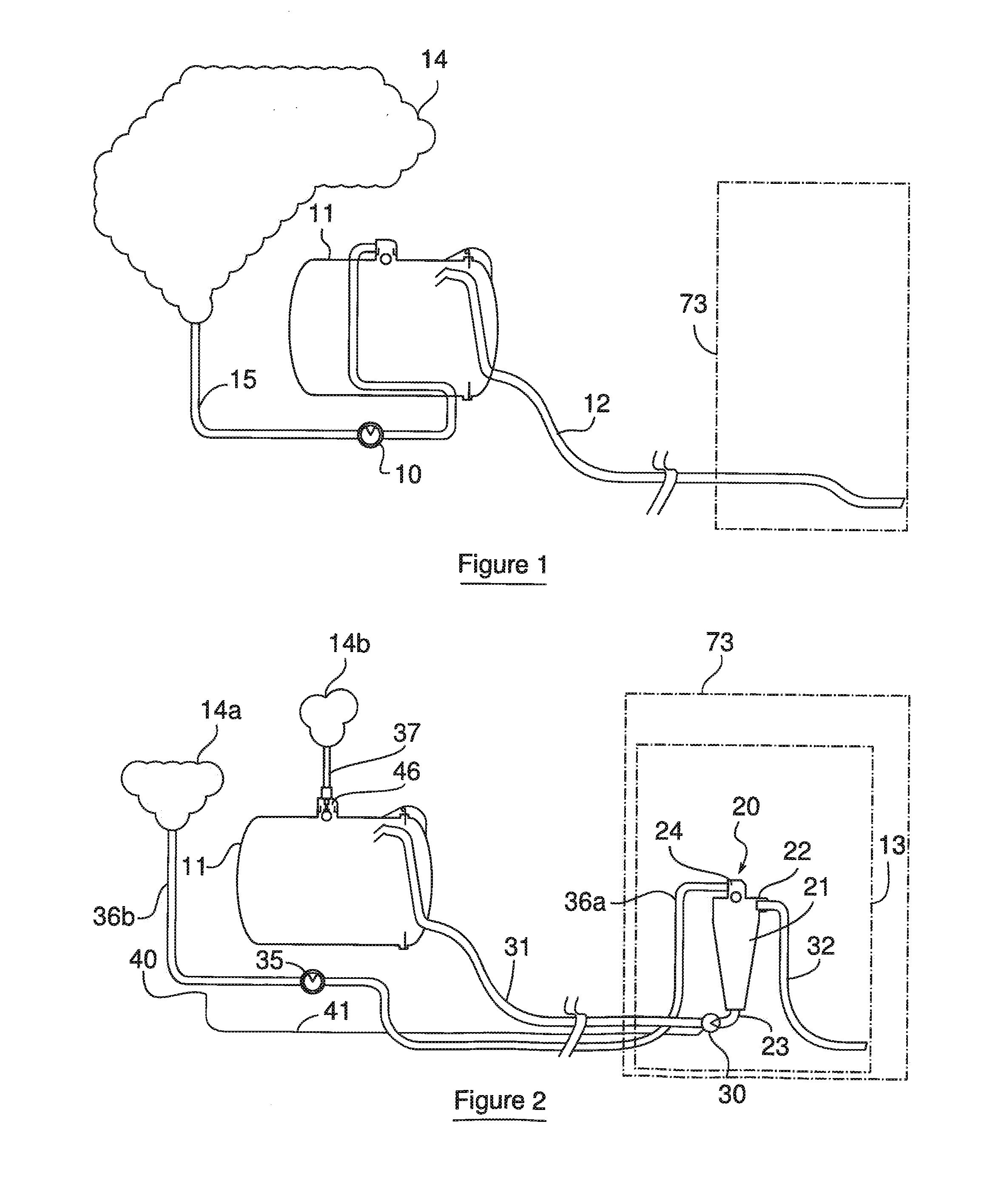 Process and unit for pumping flammable products capable of forming an explosive atmosphere