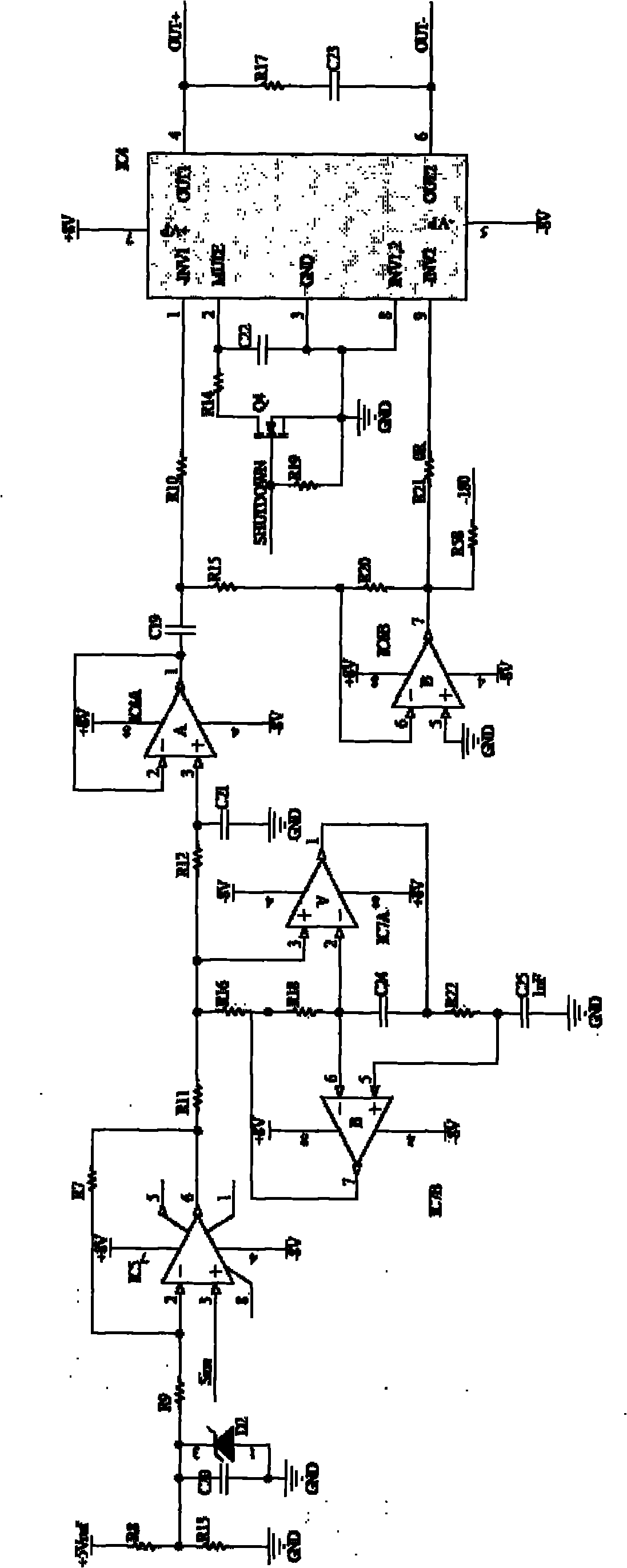 Device for rapidly detecting ferromagnetic grain in lubricating oil, detection method and signal processing circuit