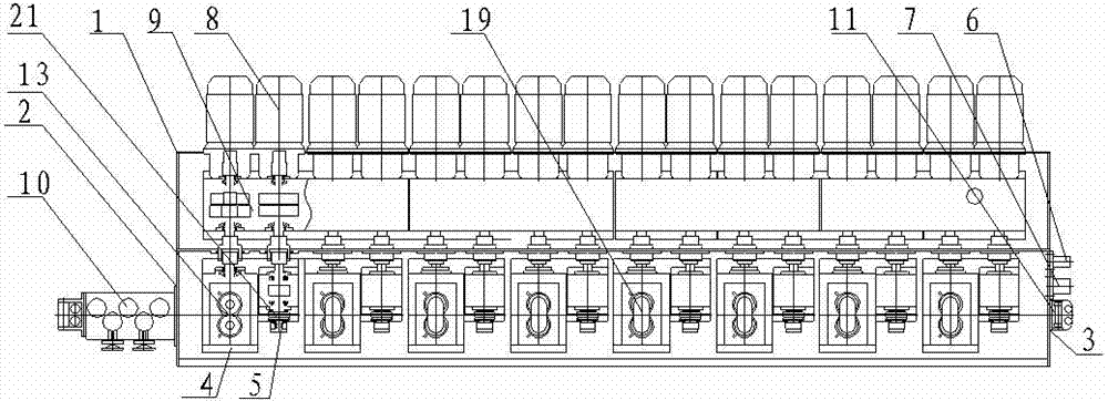 Two-roll continuous mill for wires