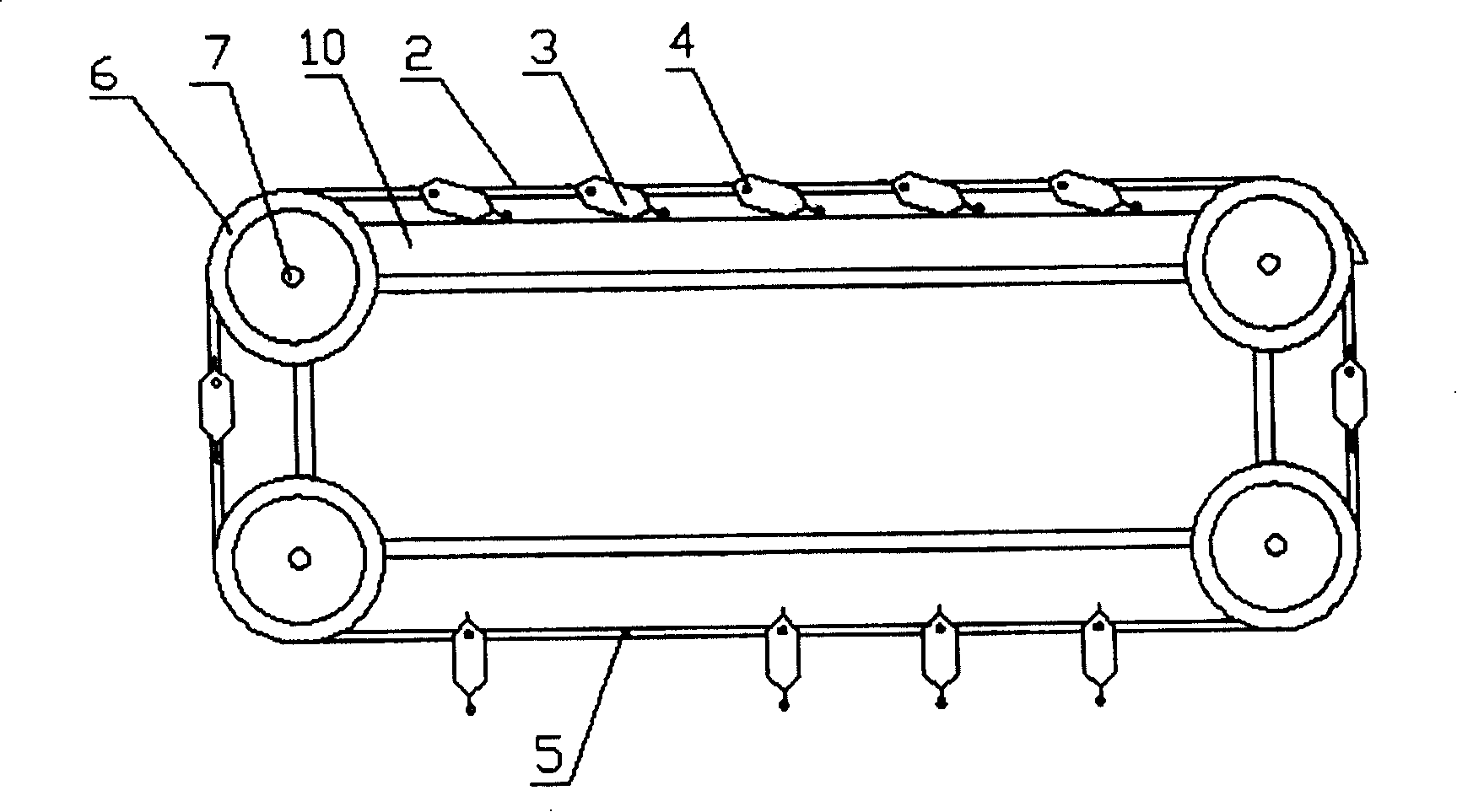 Rotary pontoon type soft-drive sea-wave hydraulic power generation unit