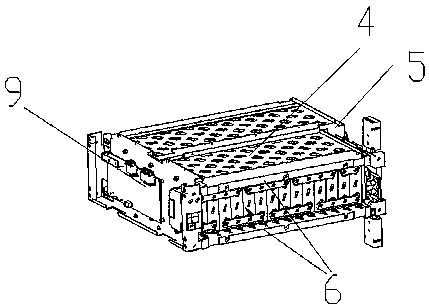 An assembled power battery system structure
