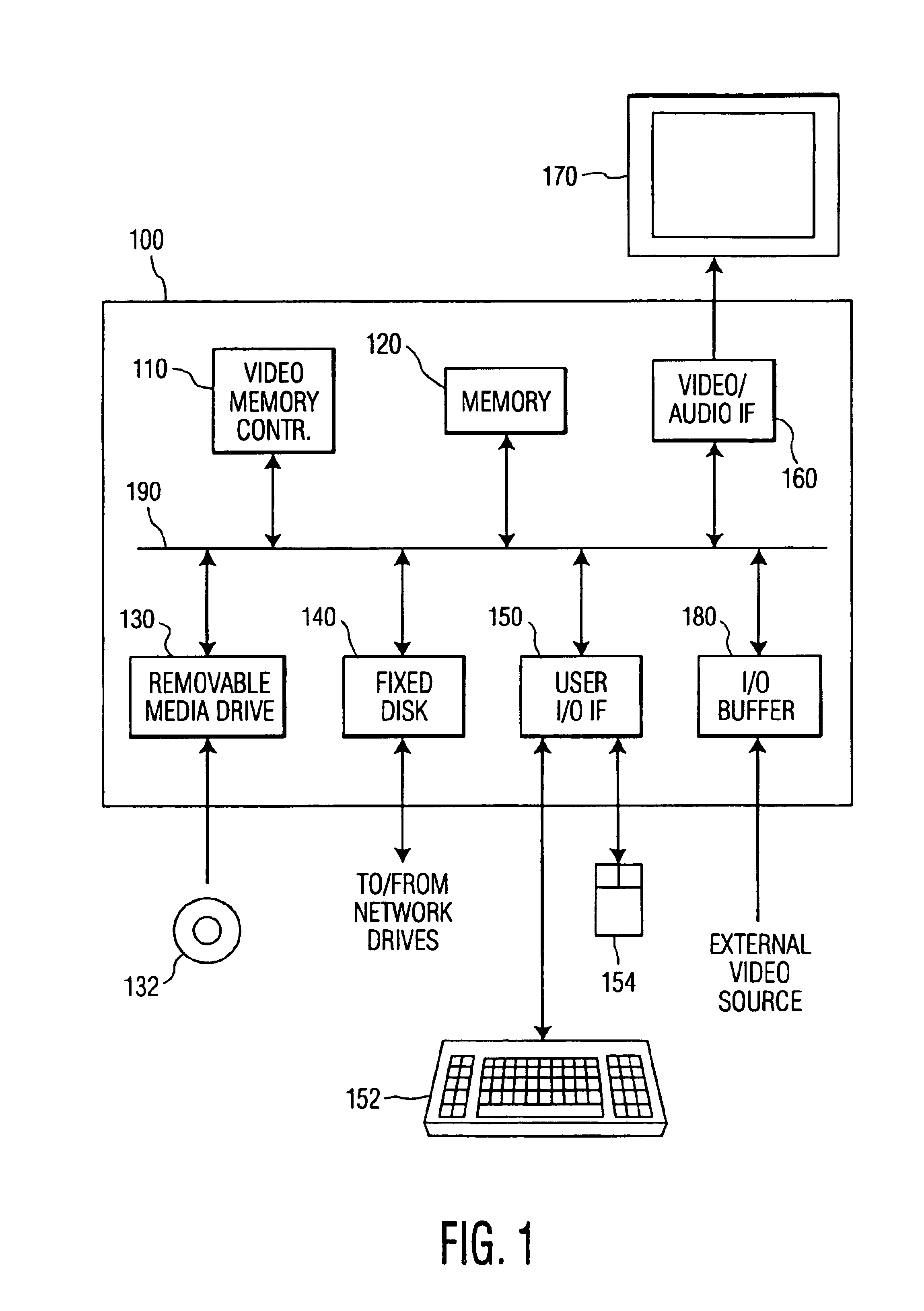 Video memory manager for use in a video recorder and method of operation
