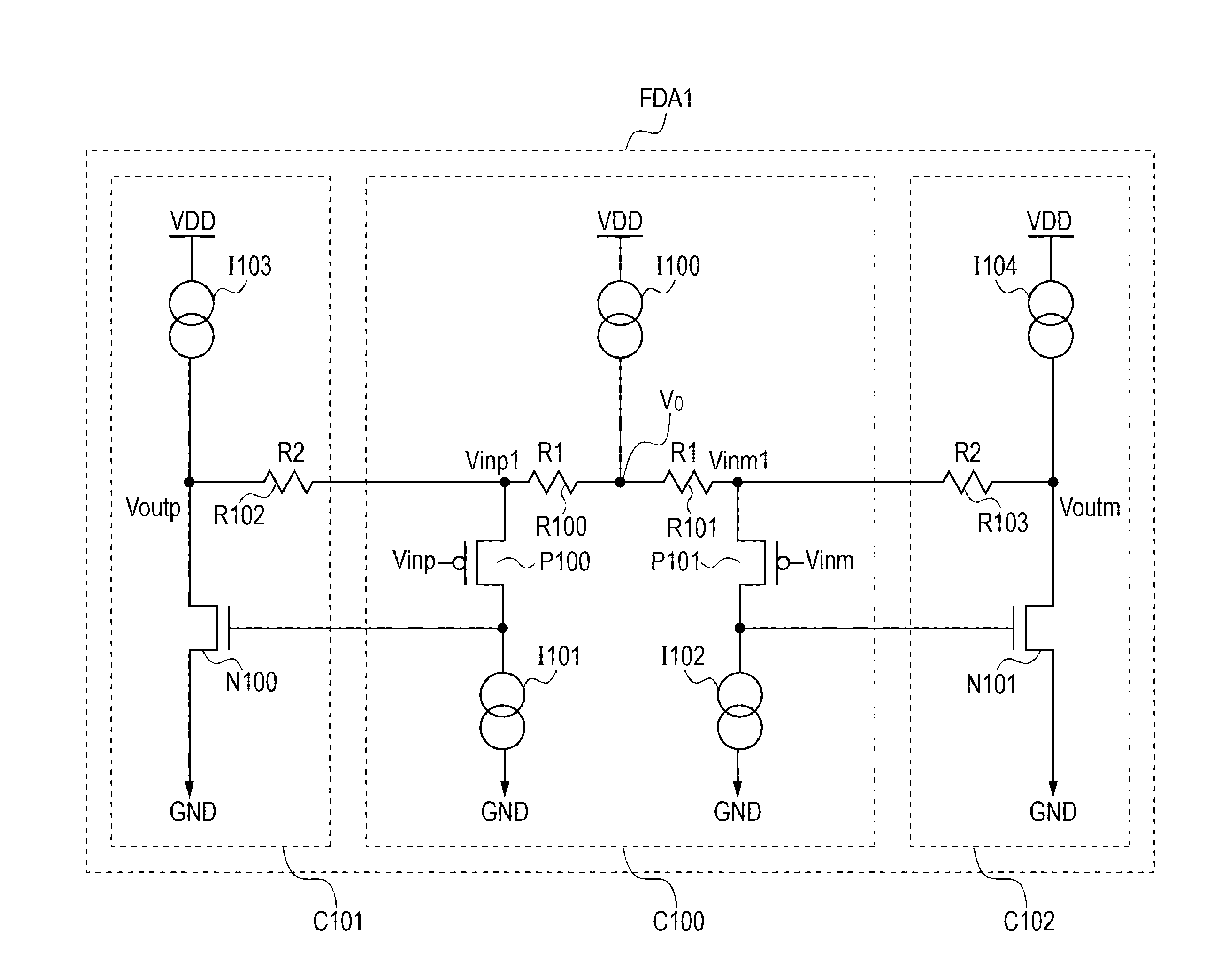 Fully-differential amplifier, photoelectric conversion apparatus including fully-differential amplifier, and image-pickup system