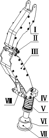 Leg structure of quadruped bionic robot