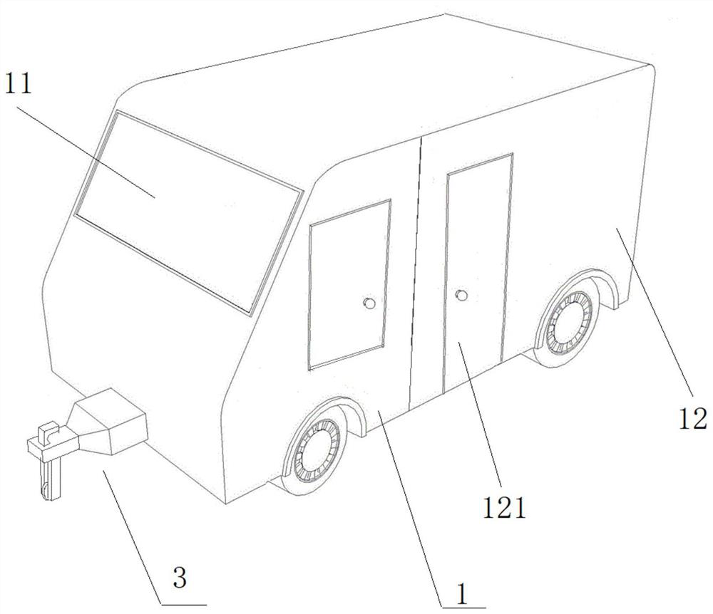 Modular mobile recording studio and working method thereof