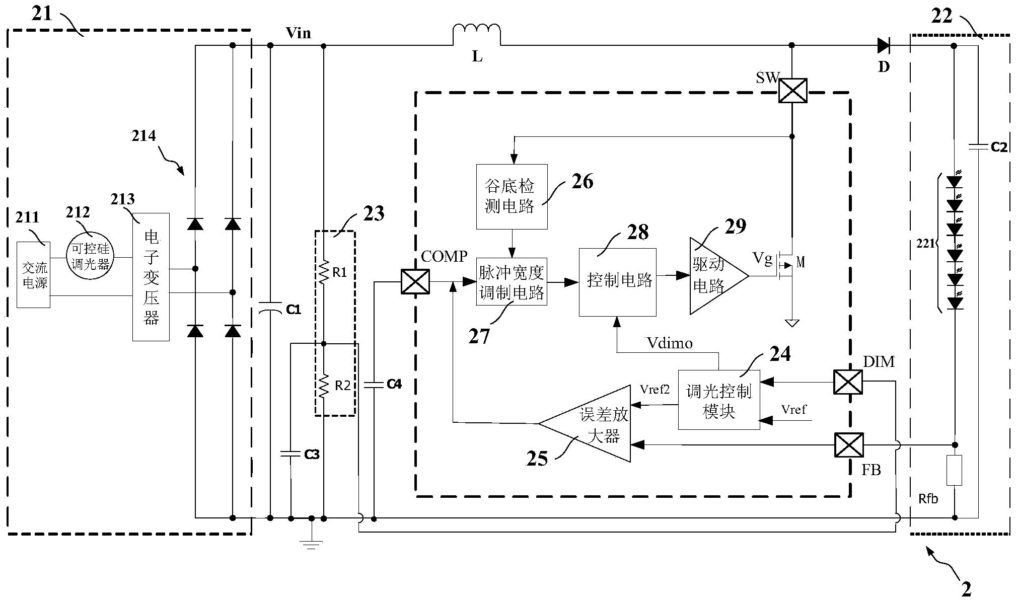 Light-emitting diode (LED) switch constant-current driving circuit