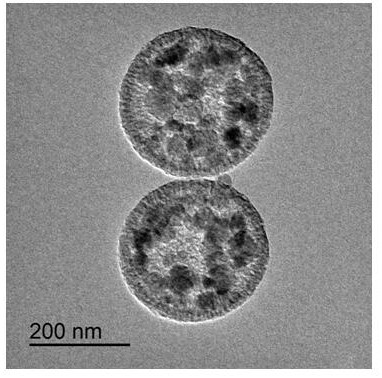 Preparation method of hollow carbon nanospheres with internal confined growth MOFs