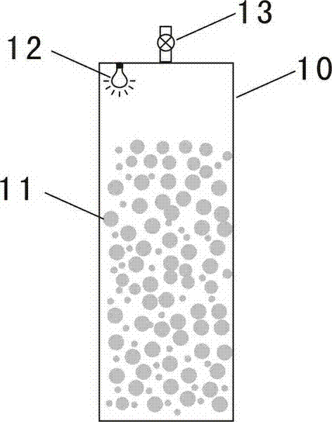 Device for photocatalytic degradation of malodorous gas