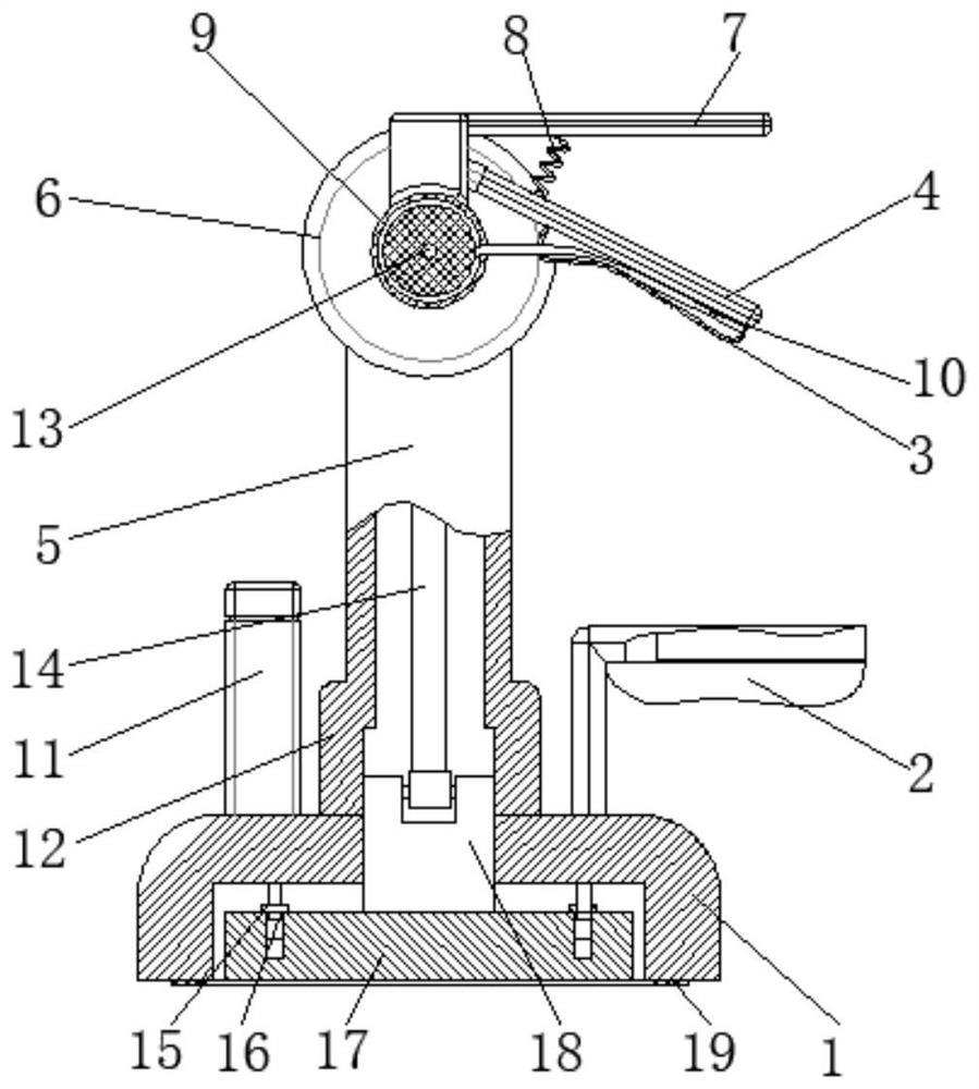 Tamping device for foundation engineering construction