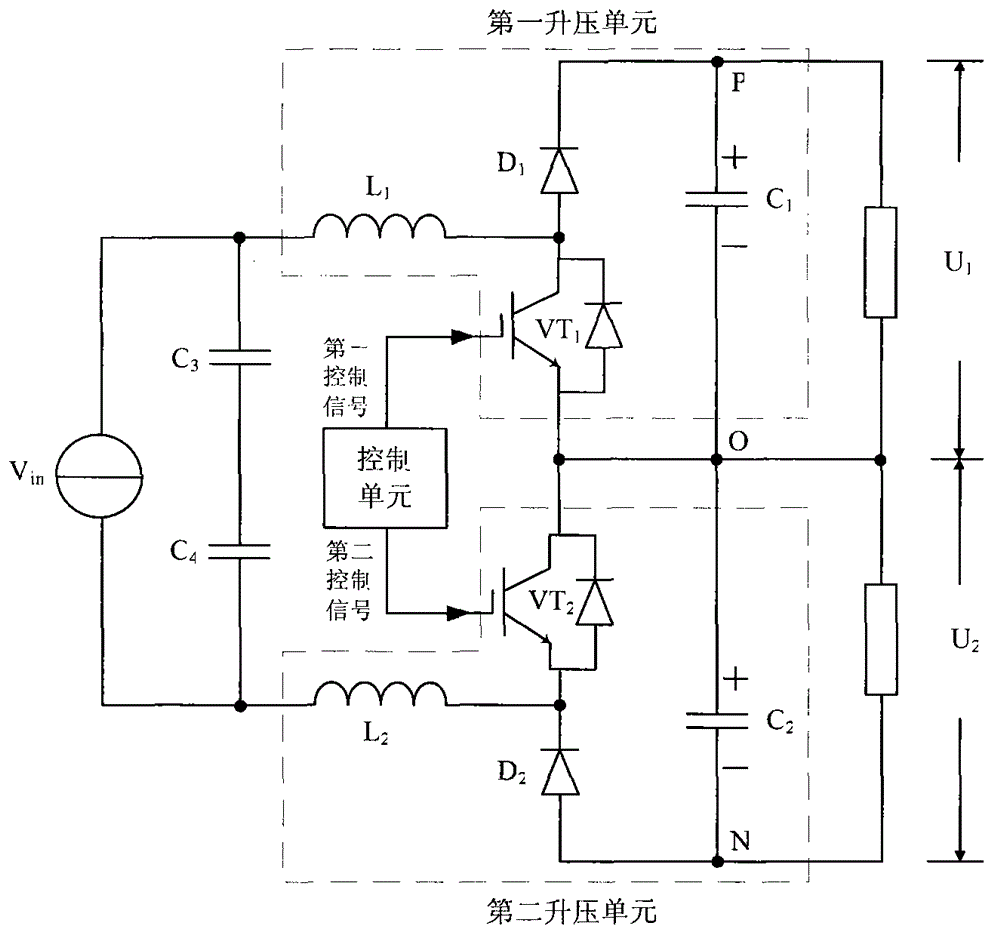 Frequency multiplier type booster circuit, control method and inverter thereof