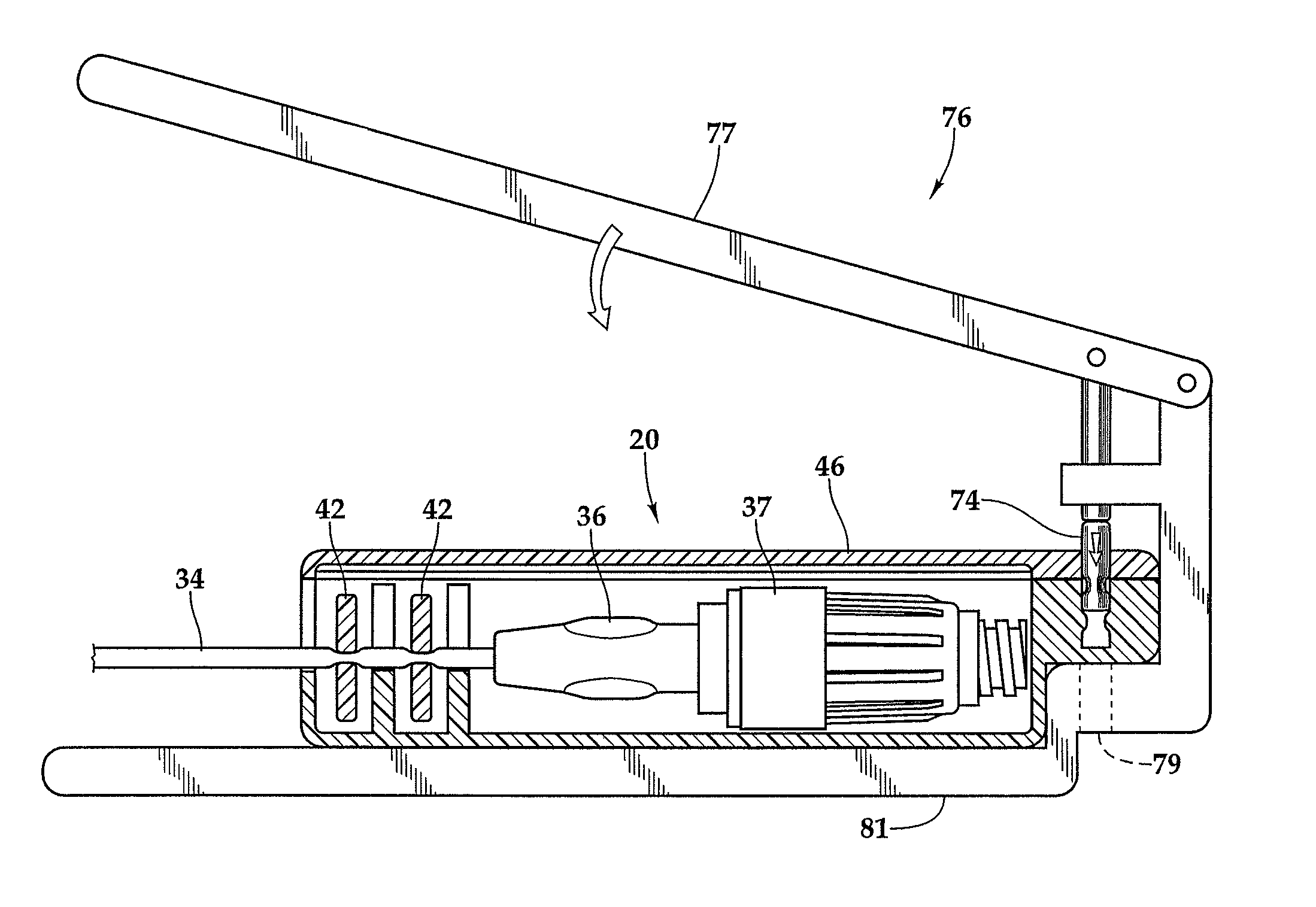 Catheter injection port lock