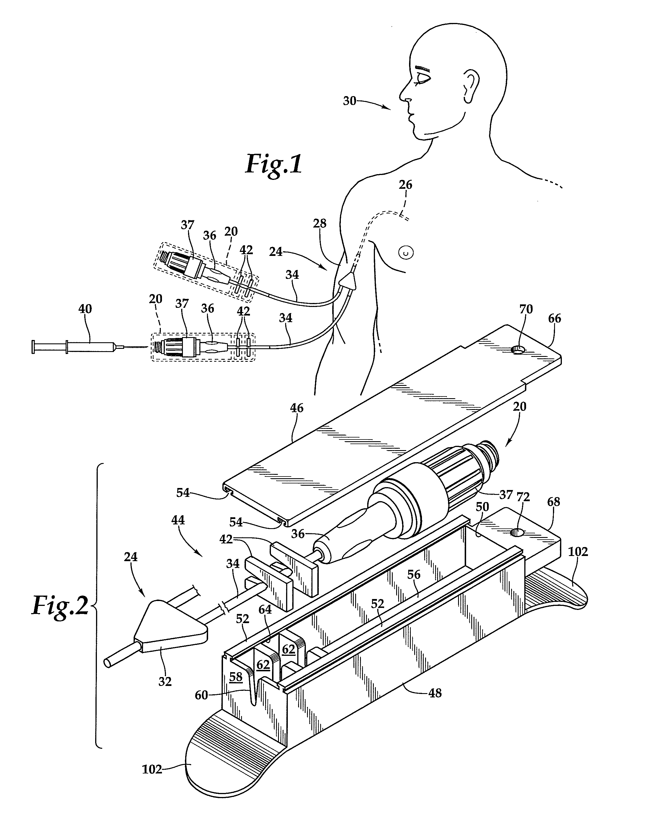 Catheter injection port lock