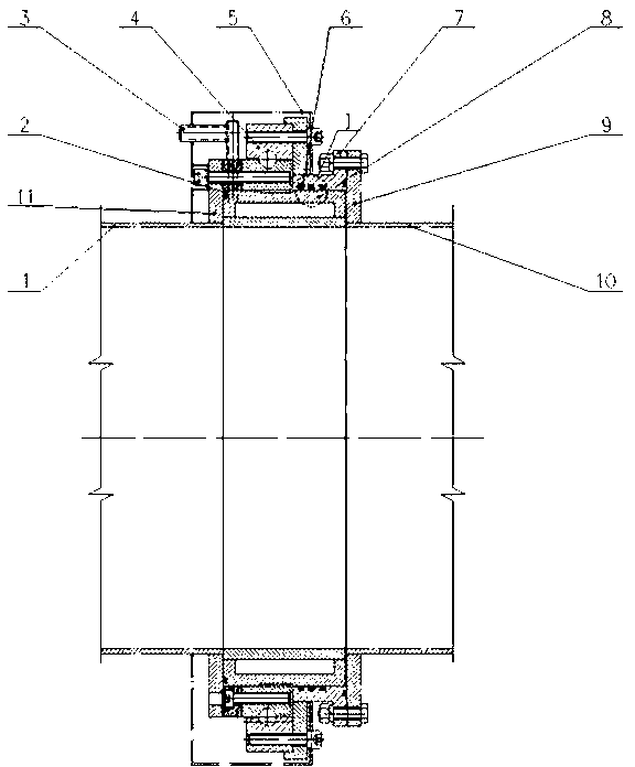 Vacuum water-cooling rotary joint