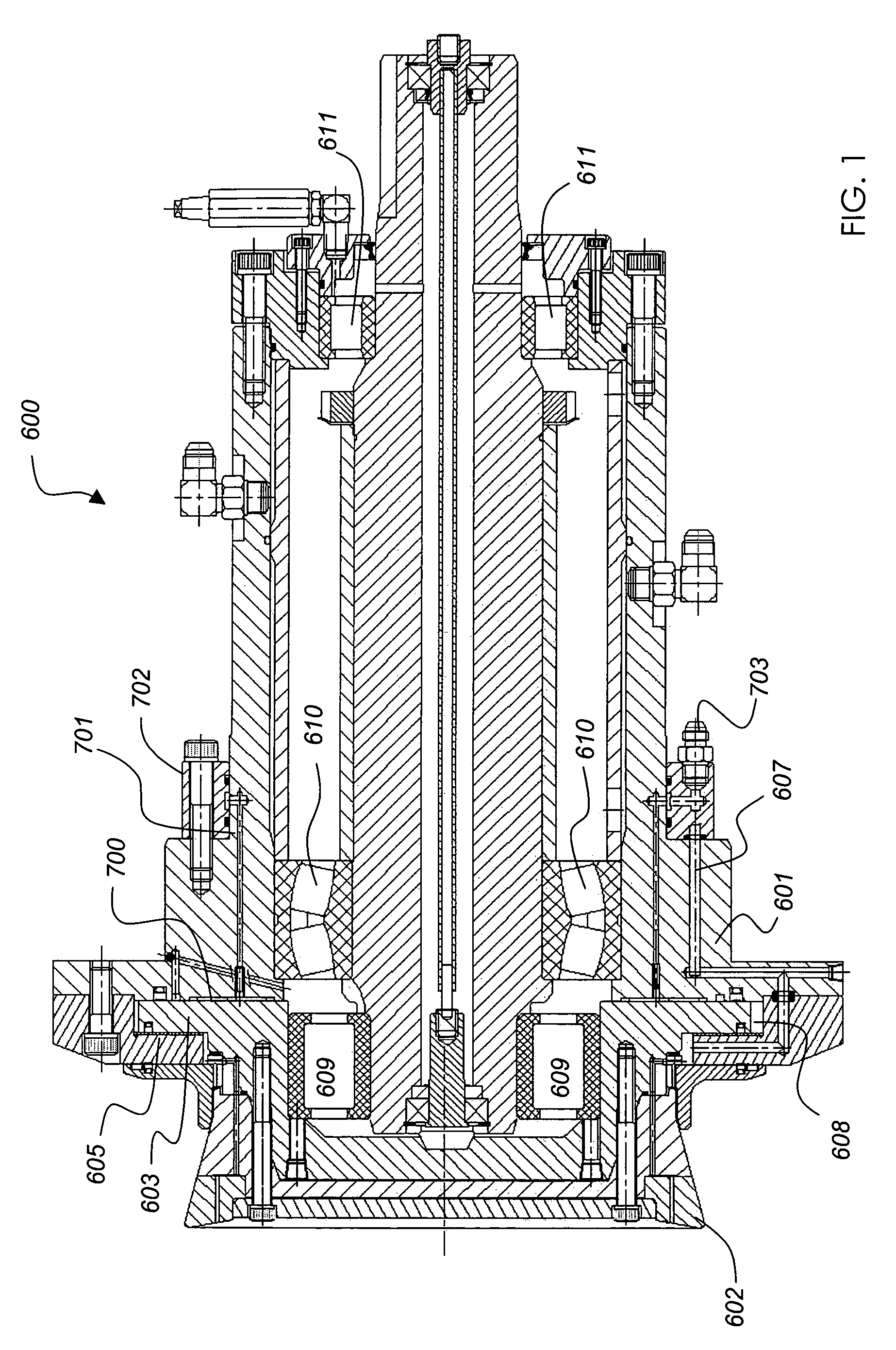 Oscillating disc cutter with speed controlling bearings
