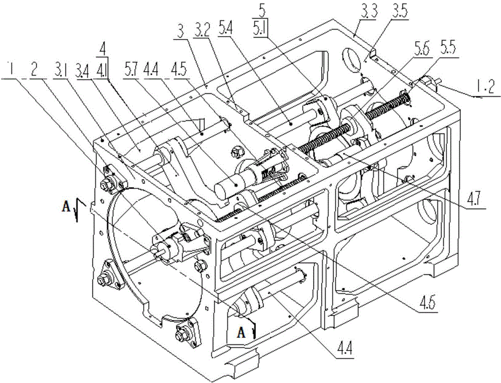 Frame-integrated multi-rod guide continuous zoom device