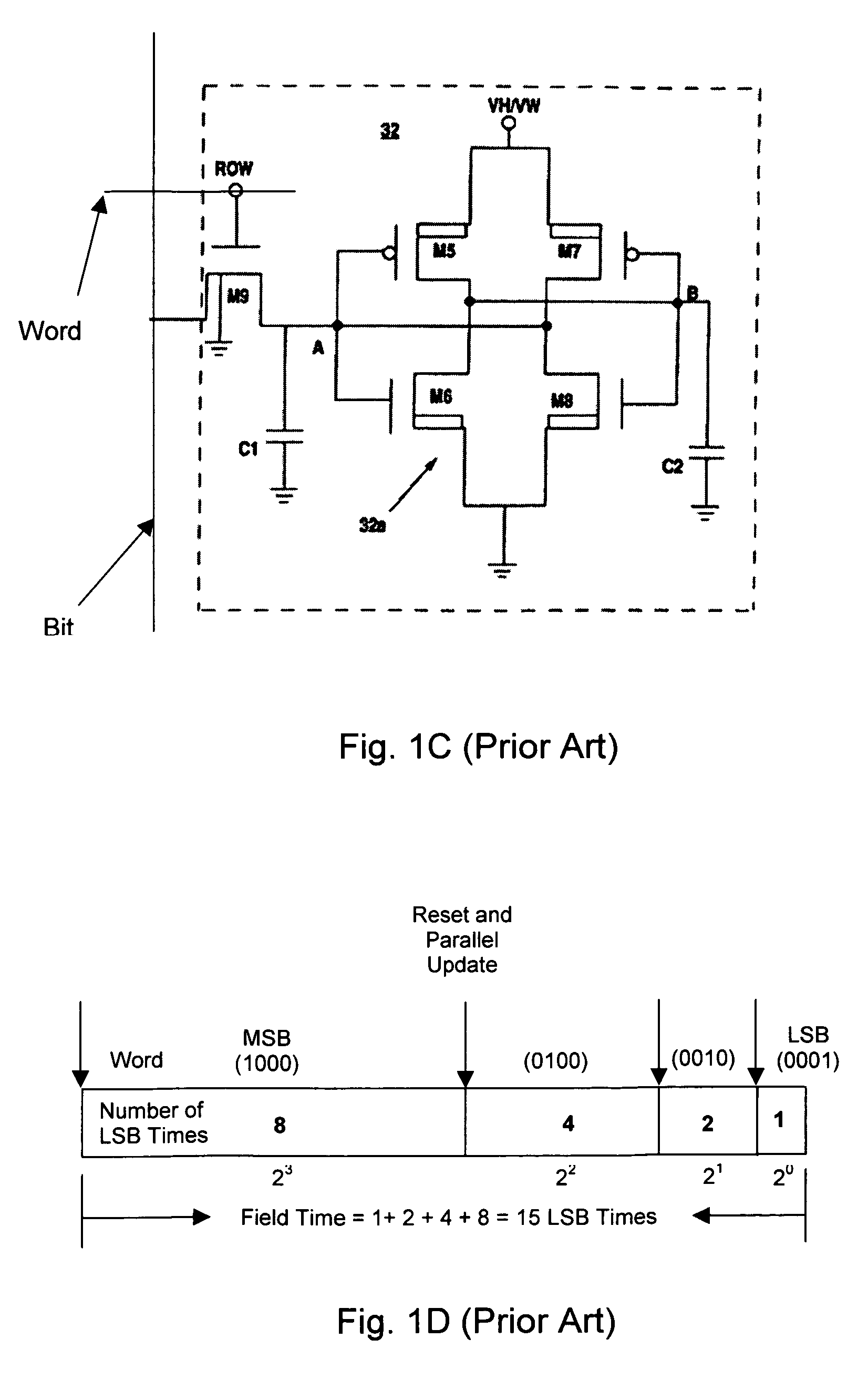 Sequence and timing control of writing and rewriting pixel memories for achieving higher number of gray scales