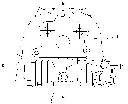 Air cylinder head for three-air-valve engine