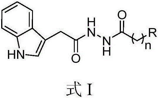 N'-(2-(1H-indole-3-yl)acetyl)arylhydrazide compound and preparation method and application thereof