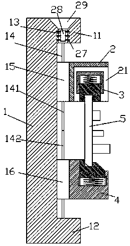 Mounting device for power cabinet element