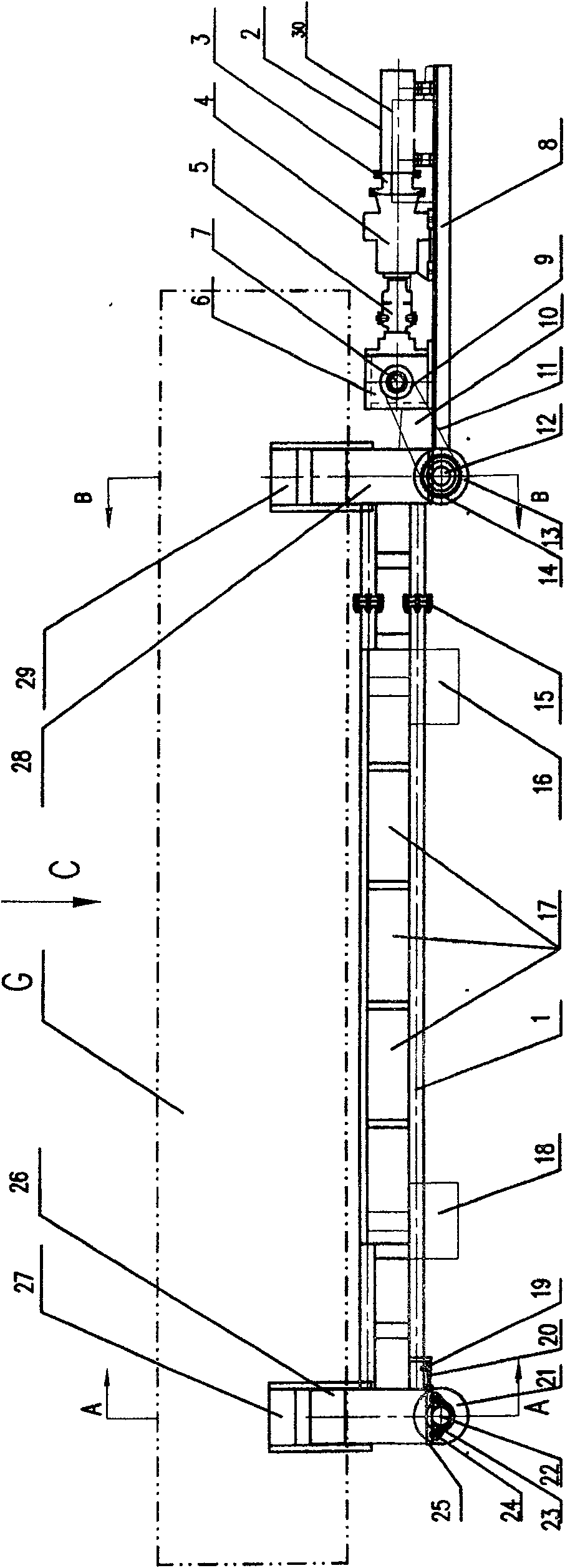 Tunnel large caliber steel tube conveyor system