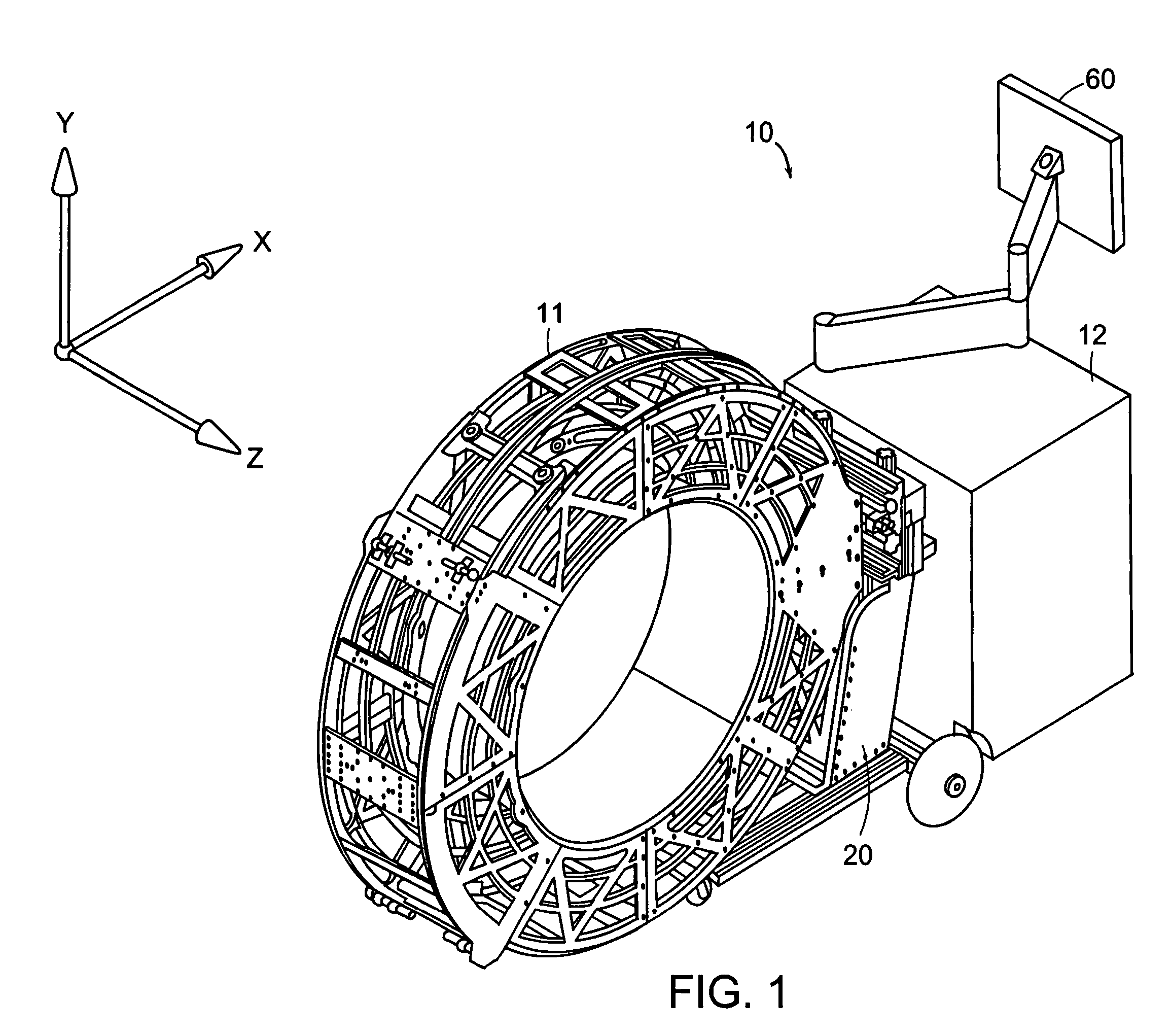 Gantry positioning apparatus for x-ray imaging