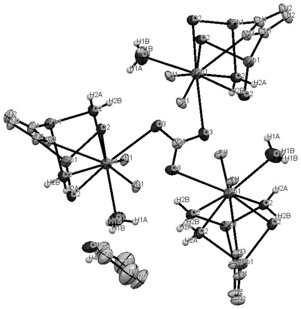 Pentazole lead composite salt and preparation method thereof