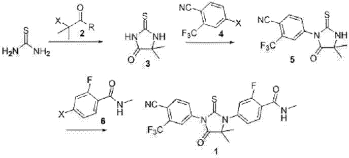 Novel method for compounding enzalutamide