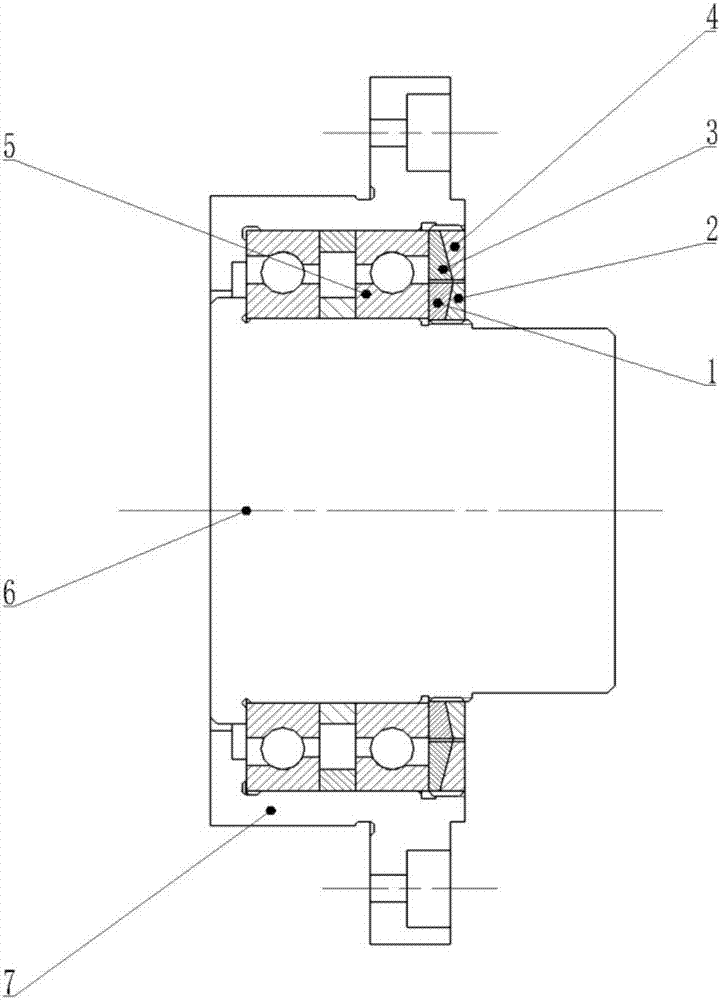 Self-adaption high-precision bearing end surface fixed part