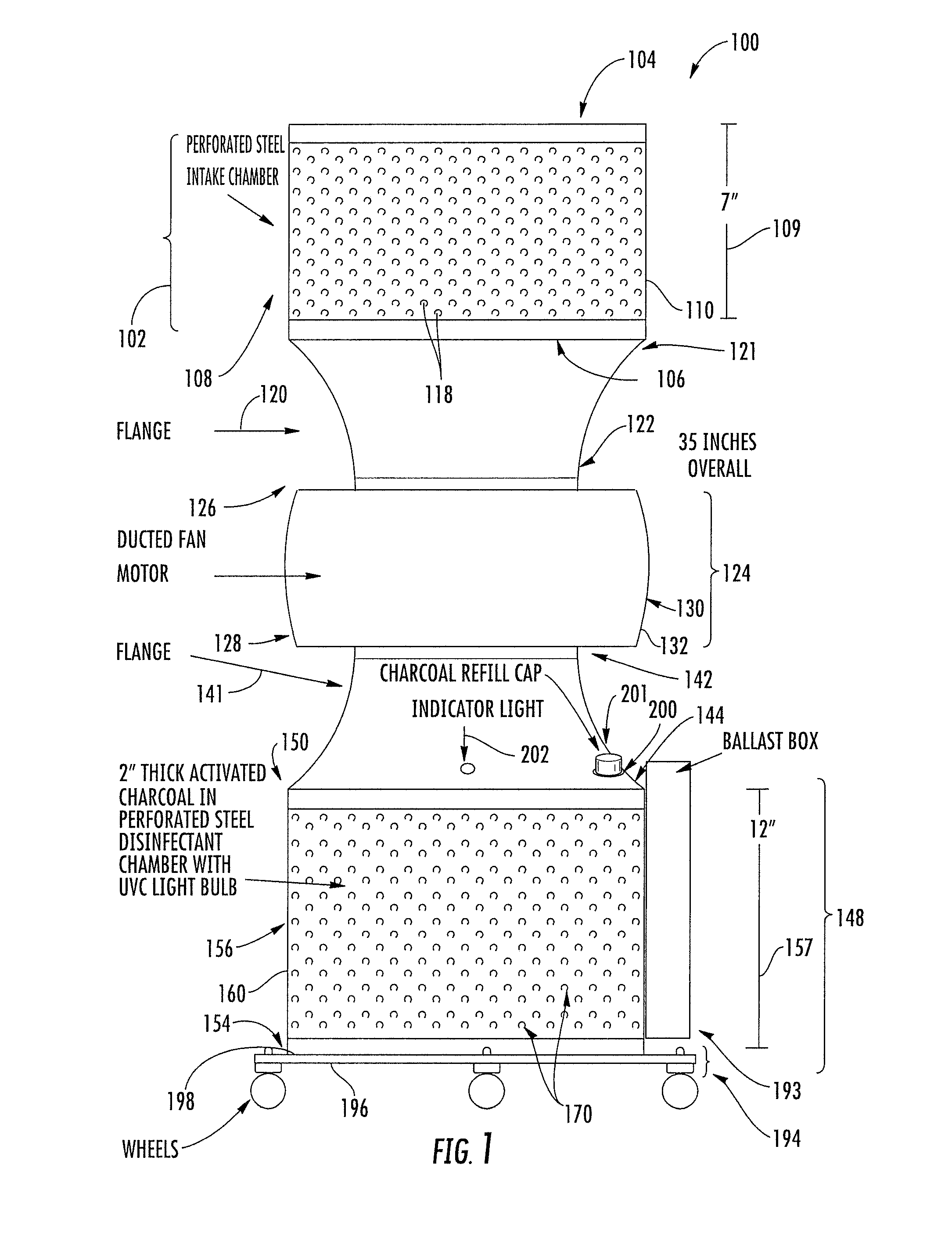 Air purification assembly and method of using same