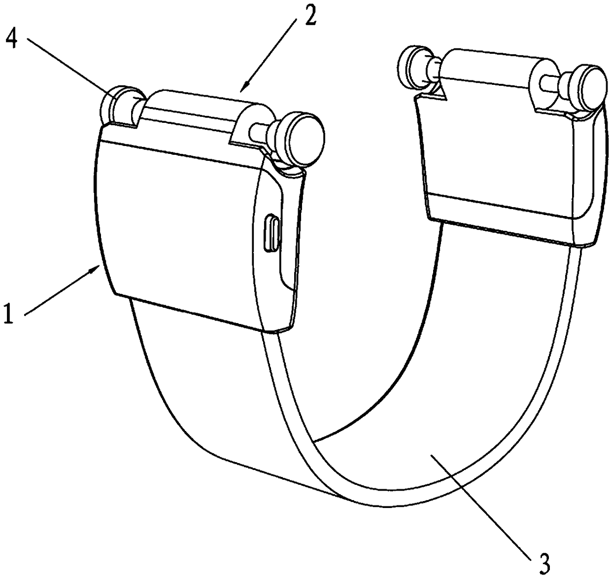Watch lug connector, watch strap and wearing equipment