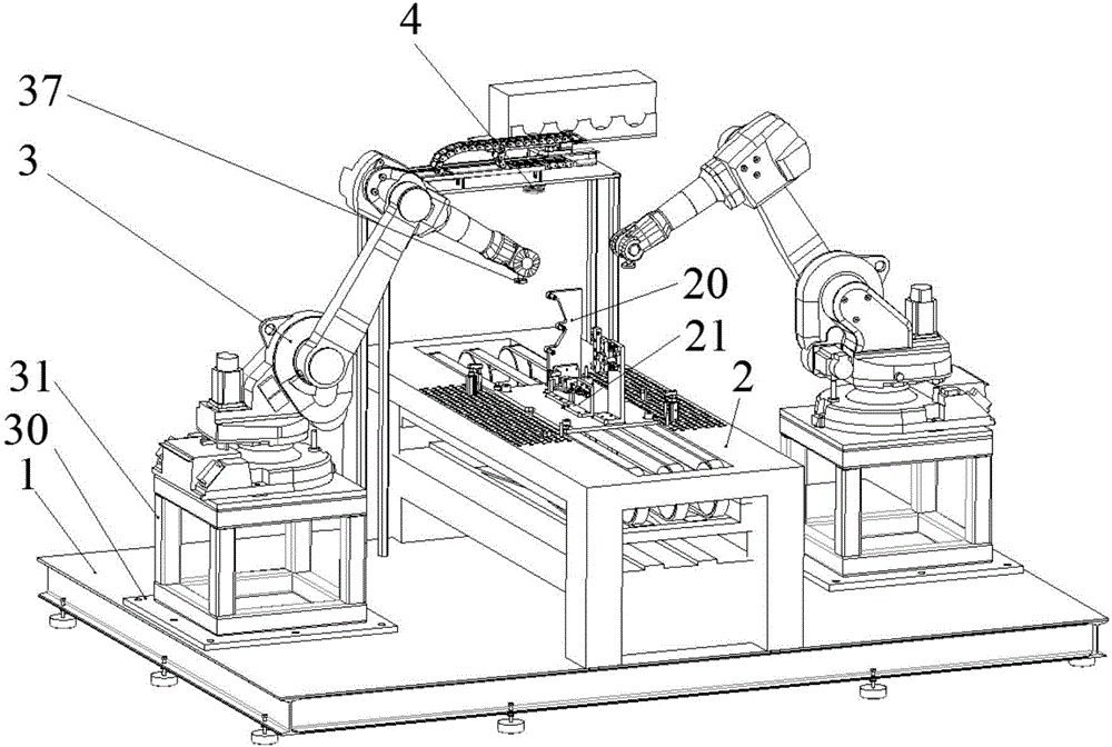Multi-robot collaborative polishing device and method for pressure casting