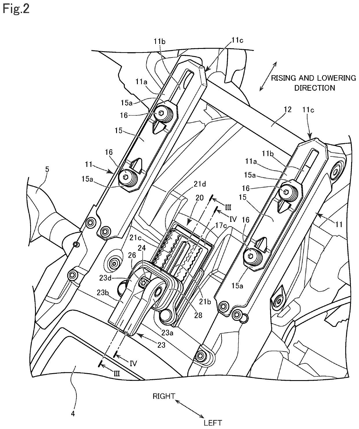 Windshield device for vehicle