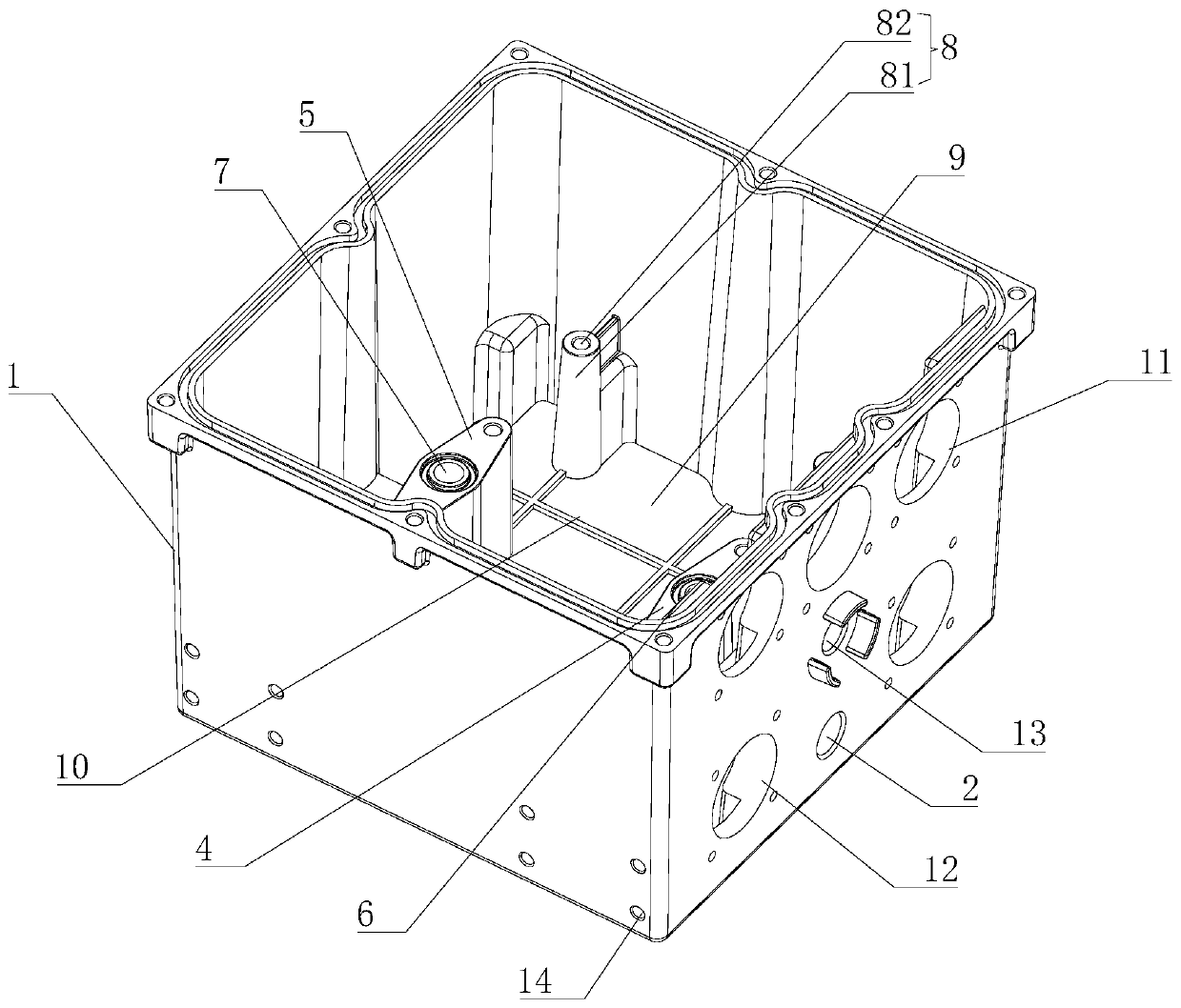 Novel shared shell of motor controller and film capacitor and motor controller