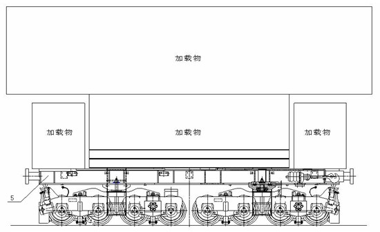 Railway vehicle loading test device and method