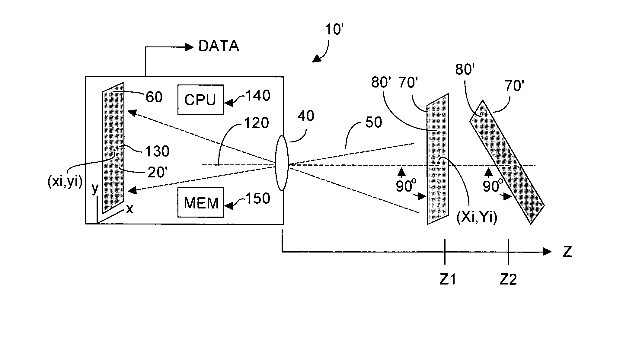 Method and system to calibrate a camera system using phase demodulation sensing
