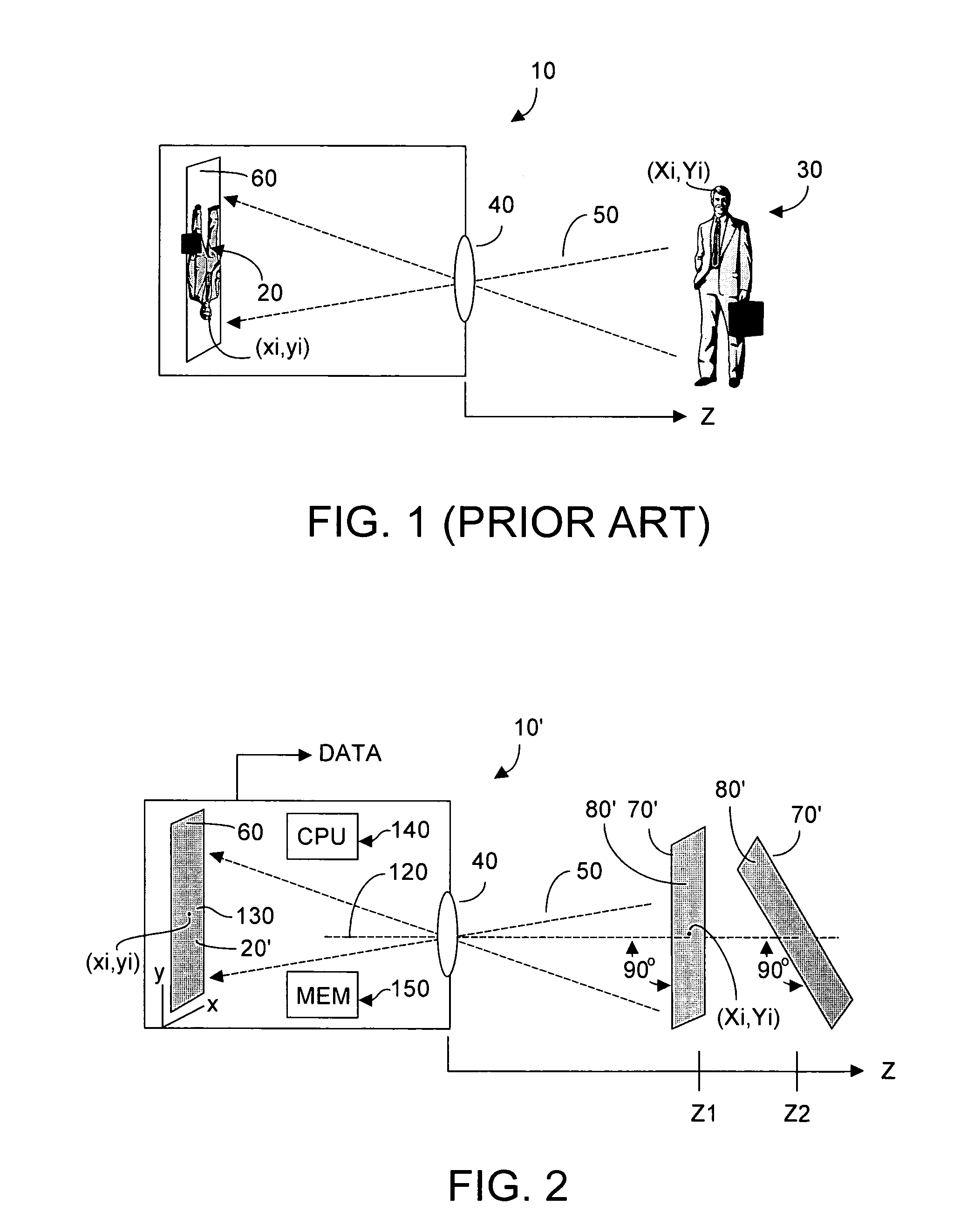 Method and system to calibrate a camera system using phase demodulation sensing