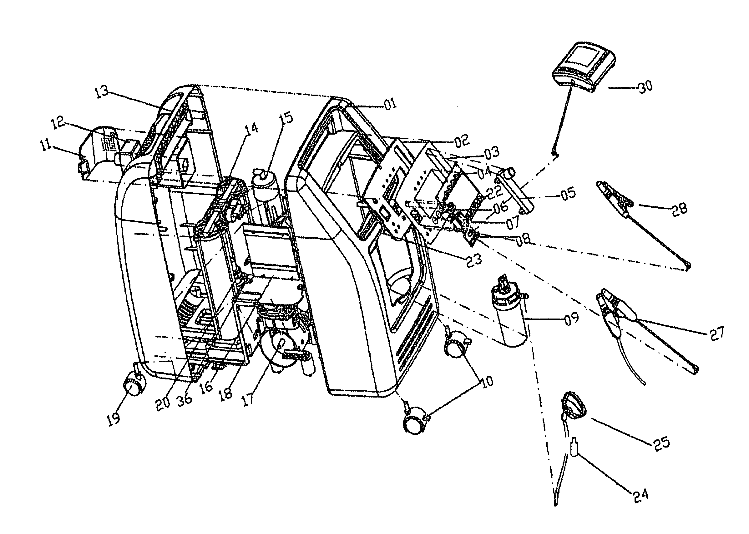 Semiconductor laser blood oxygen therapeutic apparatus