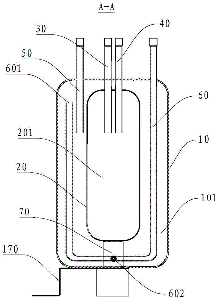 Liquid storage tank and multi-connected air conditioner provided with same