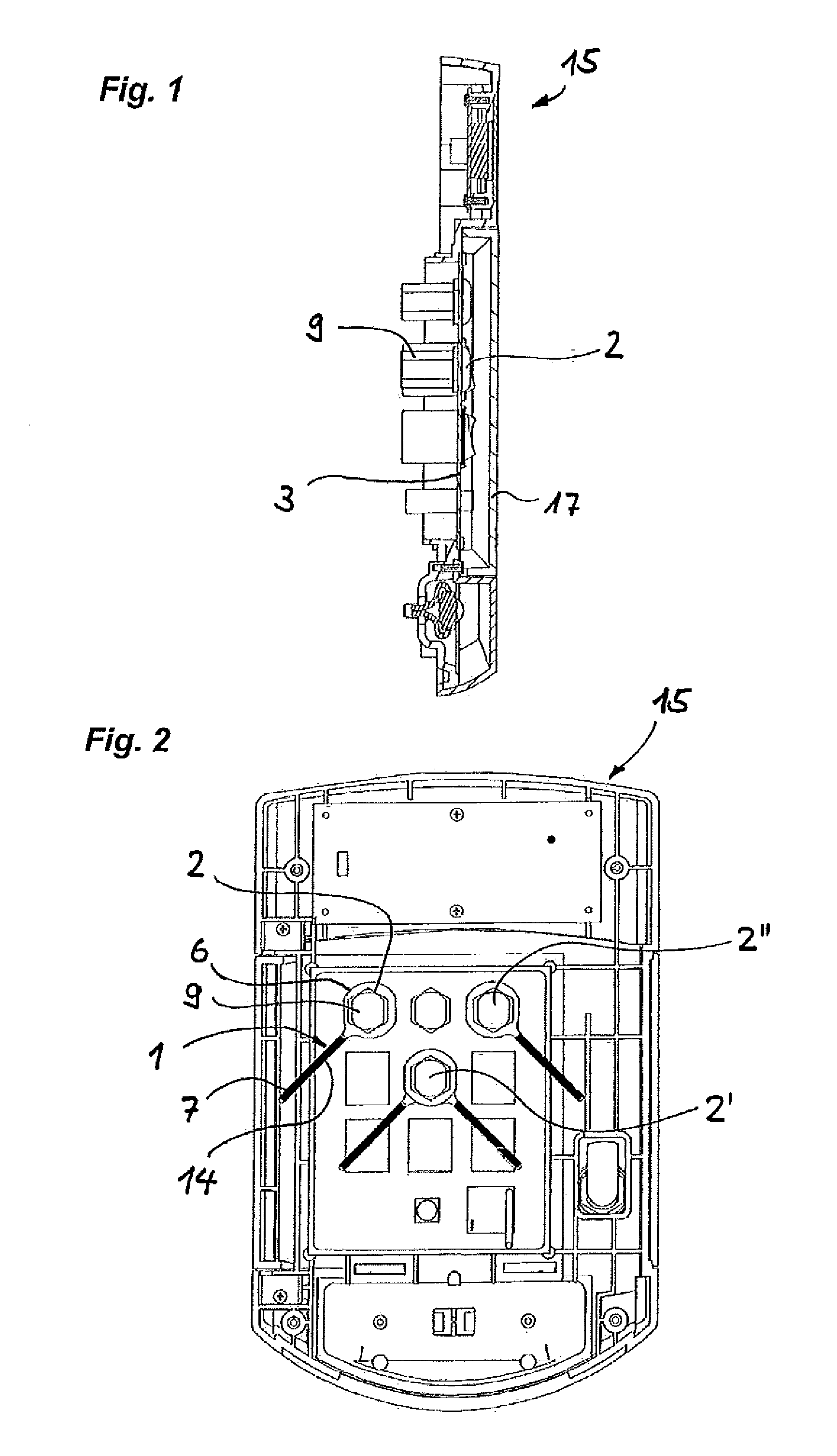 Article for securing and ordering cables leading away from a key switch