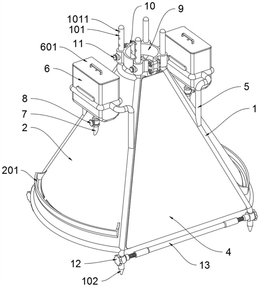 Water-saving maintenance device for transplanting garden nursery stocks